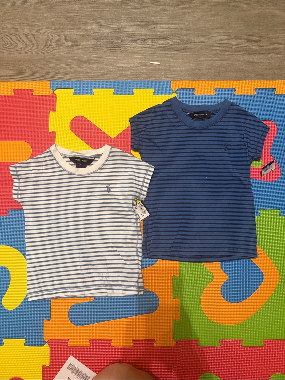 Ralph Lauren Kids Short Sleeve Striped Tees - Navy & White